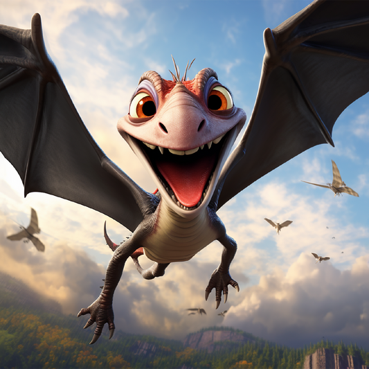 Décollage intrépide de ptérodactyle