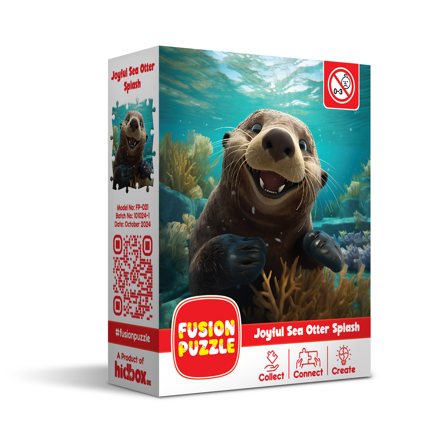 Fröhlicher Seeotter-Spritzer