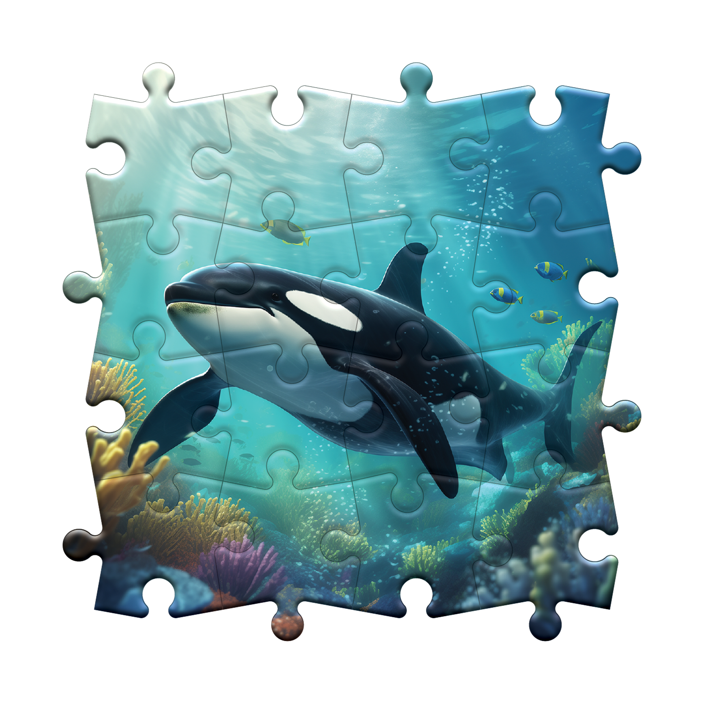 Kraftvoller Orca-Gleitflug