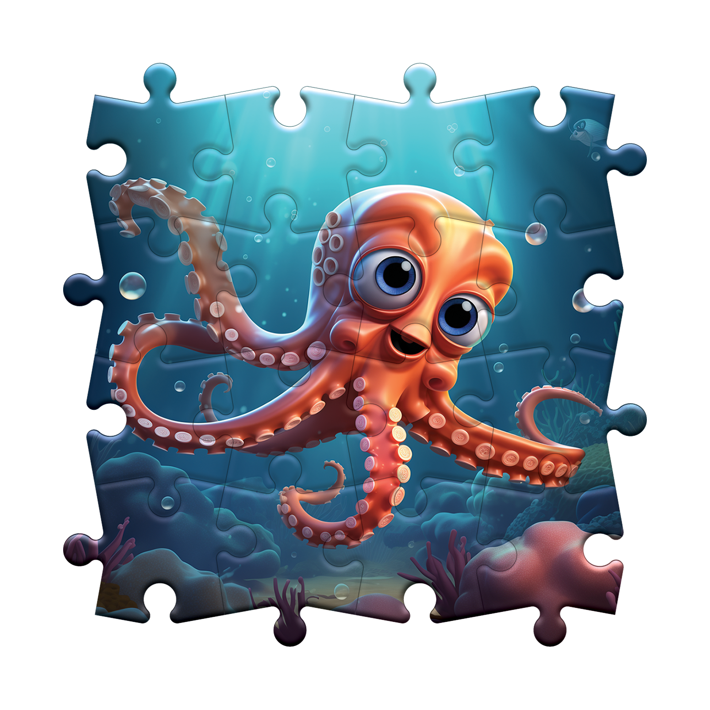 Großäugiger Oktopus-Spaß