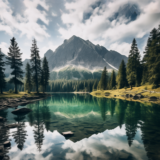 Ruhige Flucht aus dem See