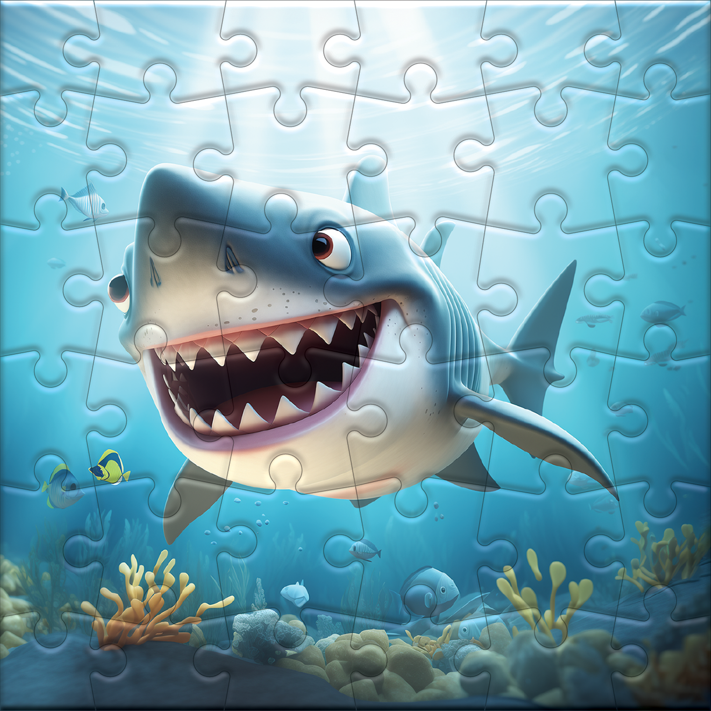 Charge de requin puissant
