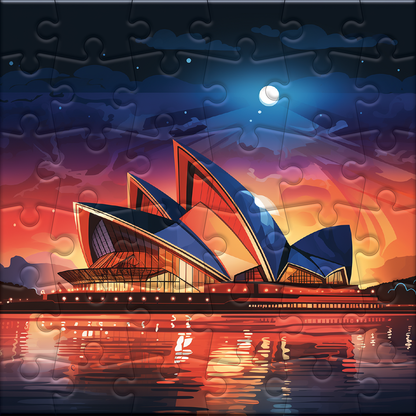 Papier Puzzle Paper Oper Sydney Ohne Kleben 3D Modell Opernhaus NEU