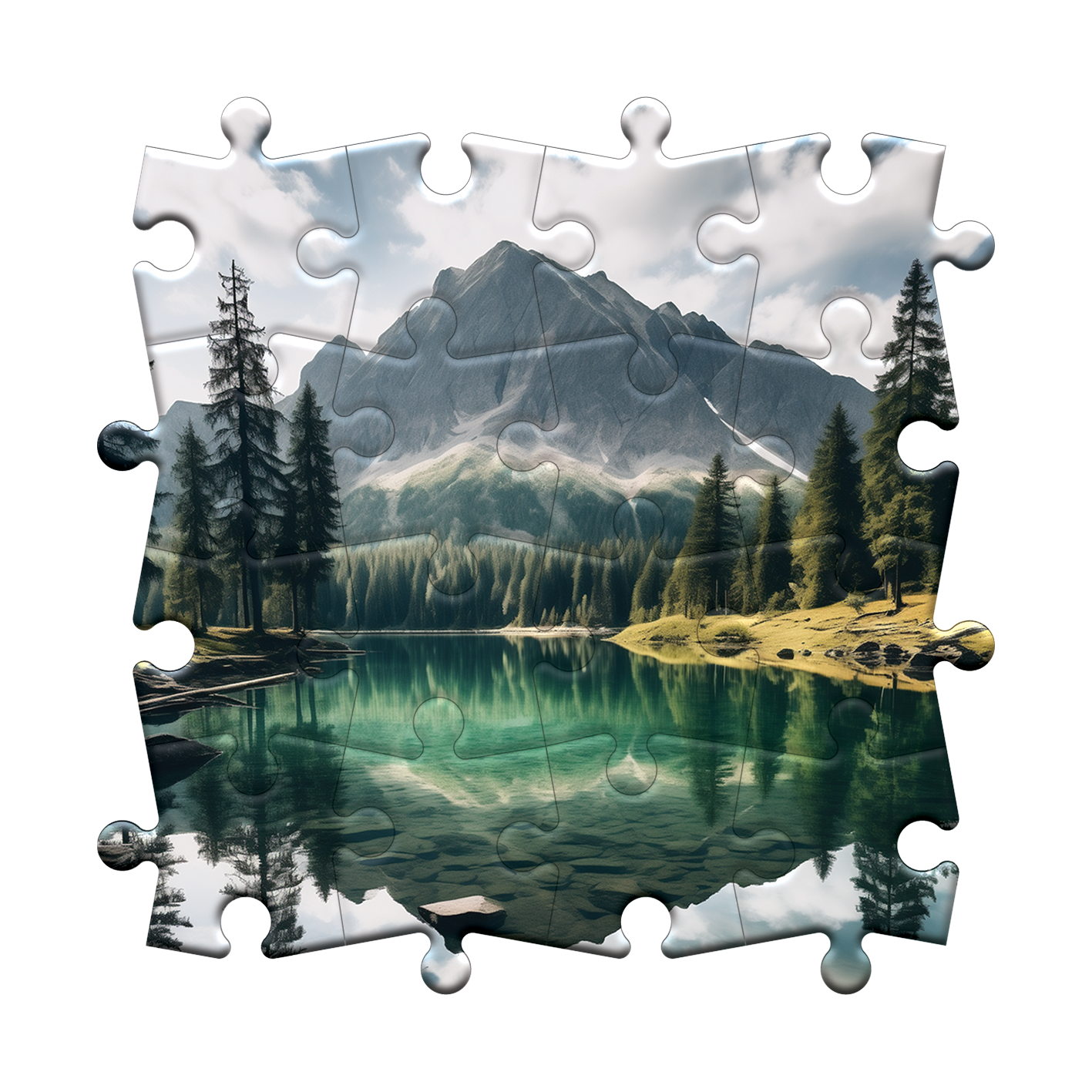 Ruhige Flucht aus dem See