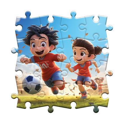 Aufregendes Fußballfeld